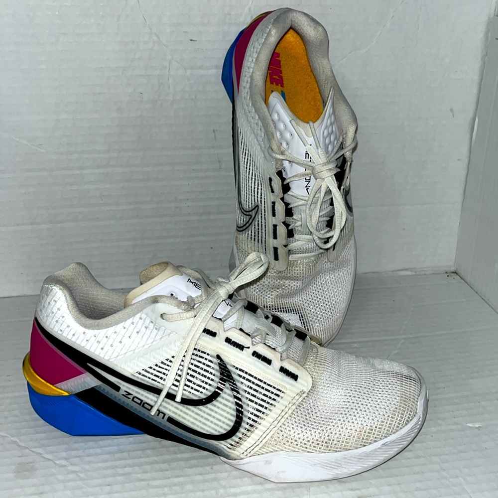 Nike Zoom Metcon Turbo 2 womens 6.5 White Yellow Blue Training Shoes DH3392-109